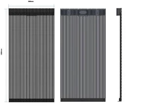 P16mm Outdoor High Brightness Lichtgewicht Voorste onderhoudsmesh LED Display / LED Gordijn voor wandmontage Geen behoefte zonder AC voor koeling